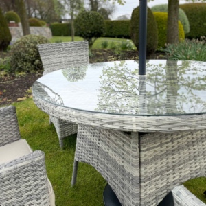 Capri 4 Seater Garden Furniture Set with Parasol - Image 4