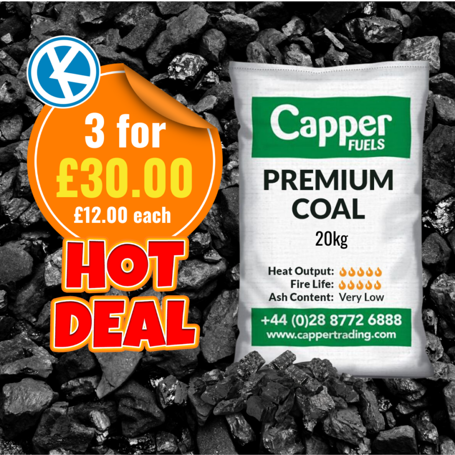 Capper Premium Low Ash Coal (20KG)