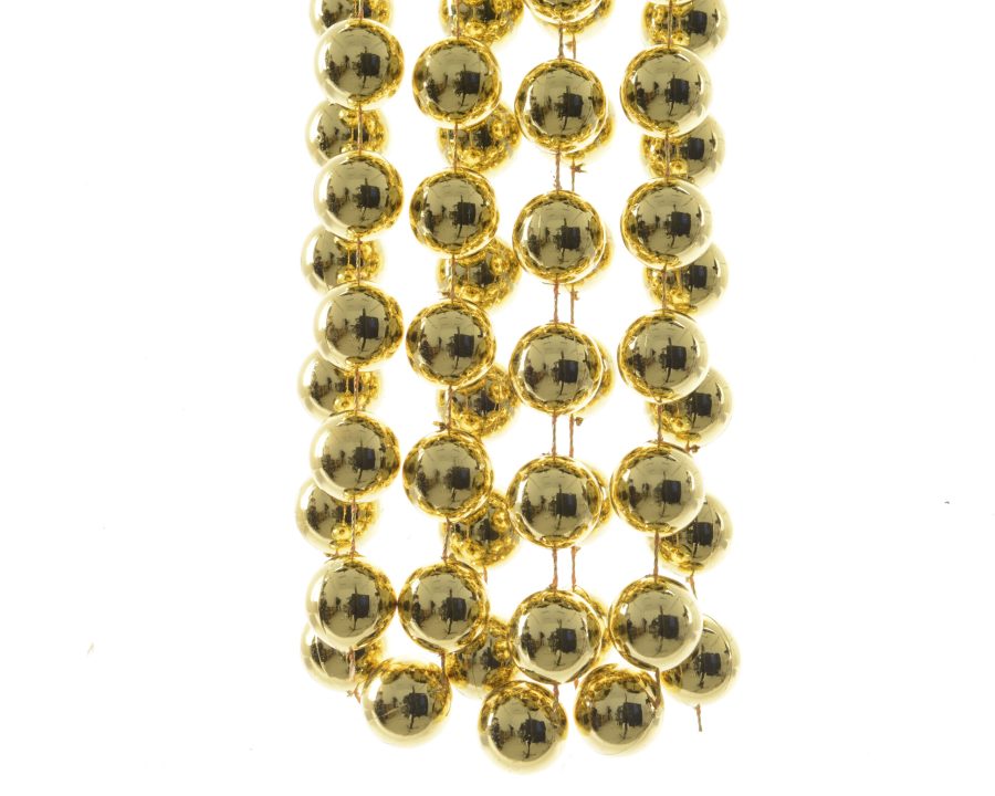 Light Gold Plastic Bead Garland