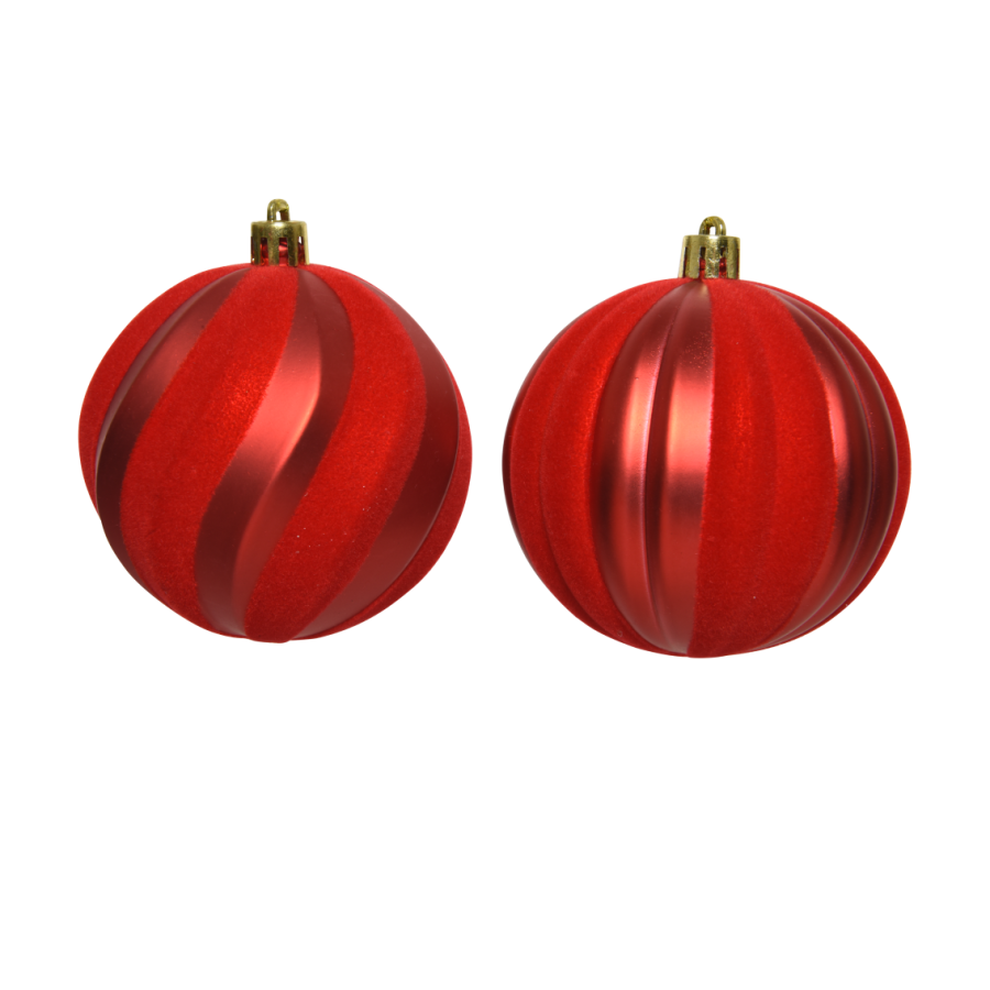 Red Velvet Swirl Shatterproof Bauble