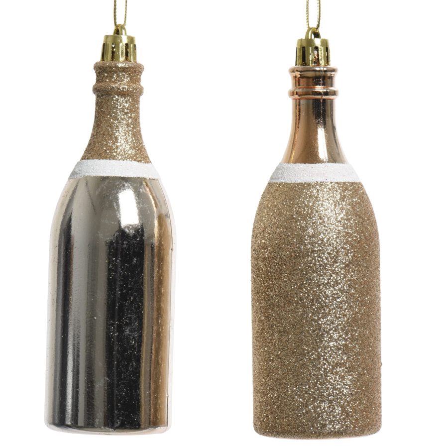 Festive Hanging Champagne Bottle Ornament