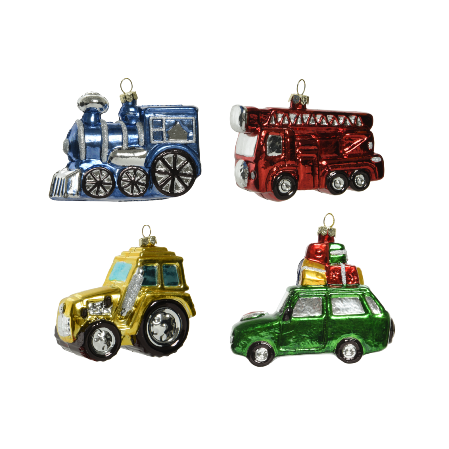 Toy Vehicle Shatterproof Christmas Tree Ornament