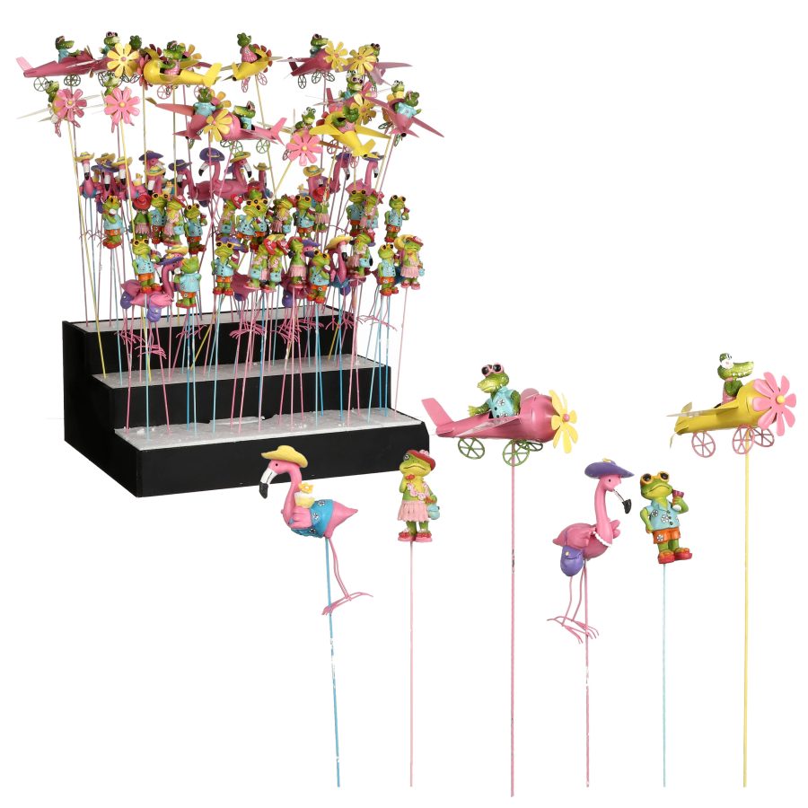 Frog and Flamingo Floristry Pick