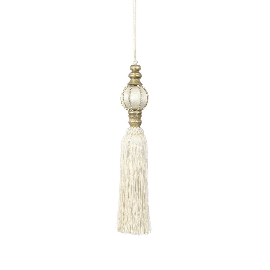 Bauble Ornament Tassle White