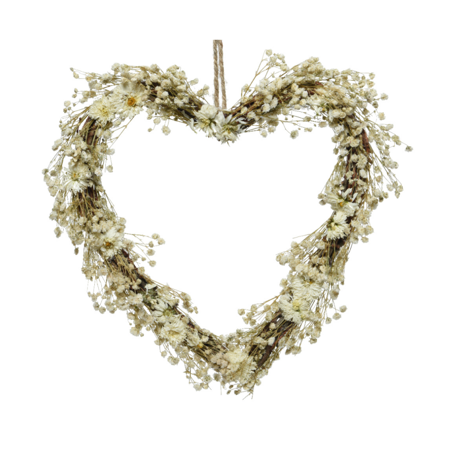 Dried Flower Heart Wreath