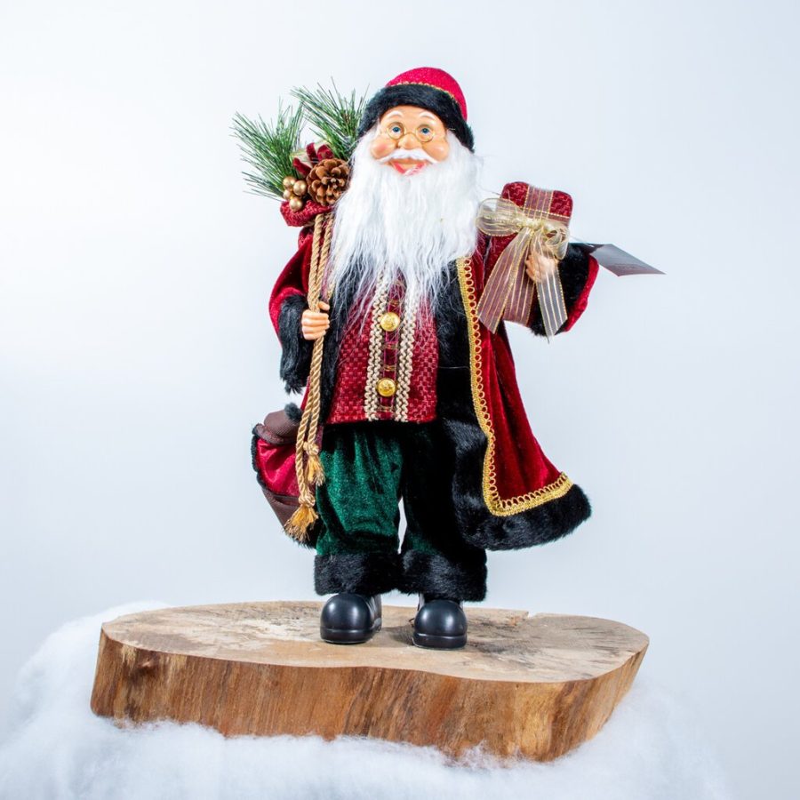 Traditional Red Santa With Fur Coat