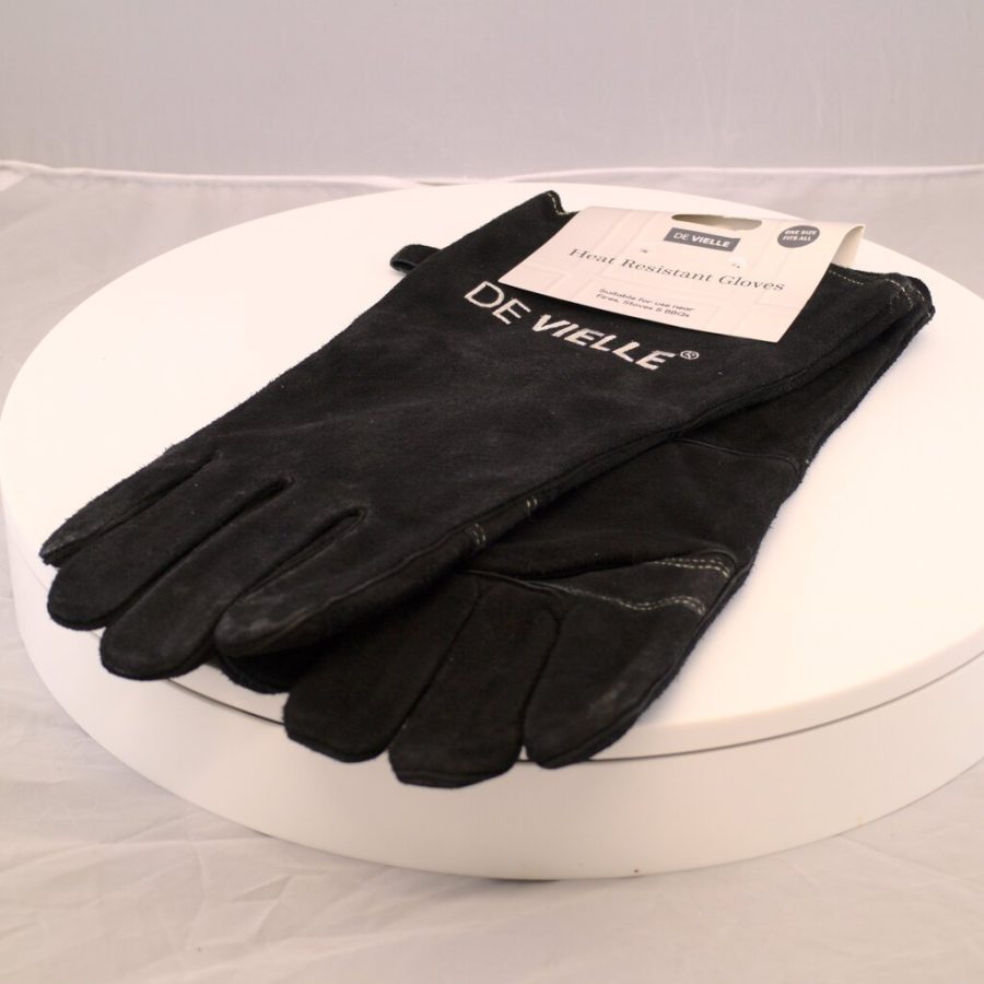 De Vielle Leather Heat Resistant Stove Gloves