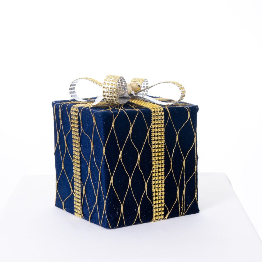 Timstor Giftbox Velvet/gold Ribbon Blue
