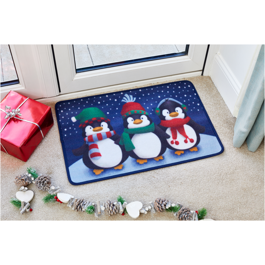 Three Kings Christmas Penguins Doormat - Image 2