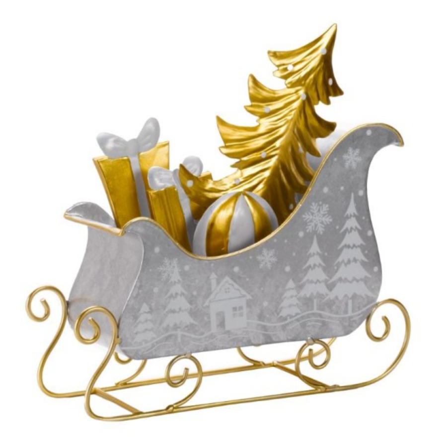 Three Kings Santa's Silver Sleigh Ornament