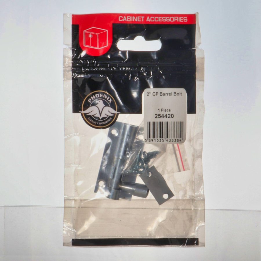Phoenix 2" Barrel Bolt - Chrome Plated