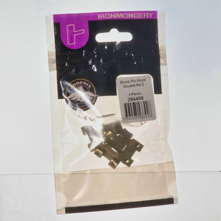Phoenix Twin Brass Picture Hook