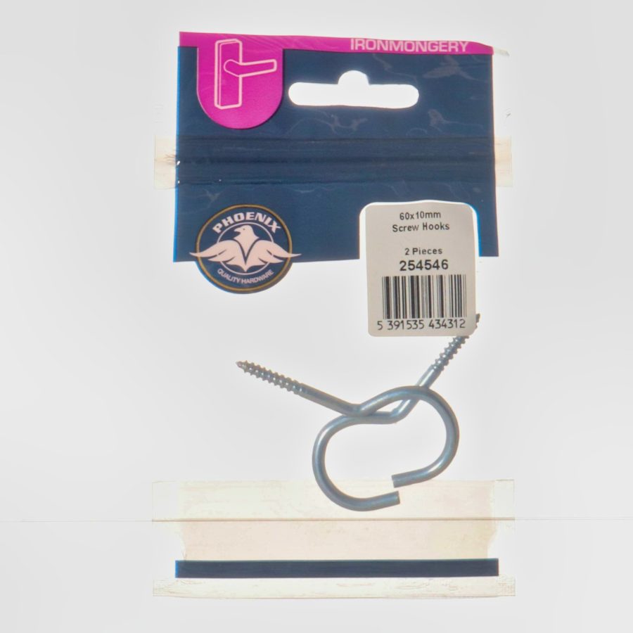 Phoenix Screw Hooks 60 x 10mm