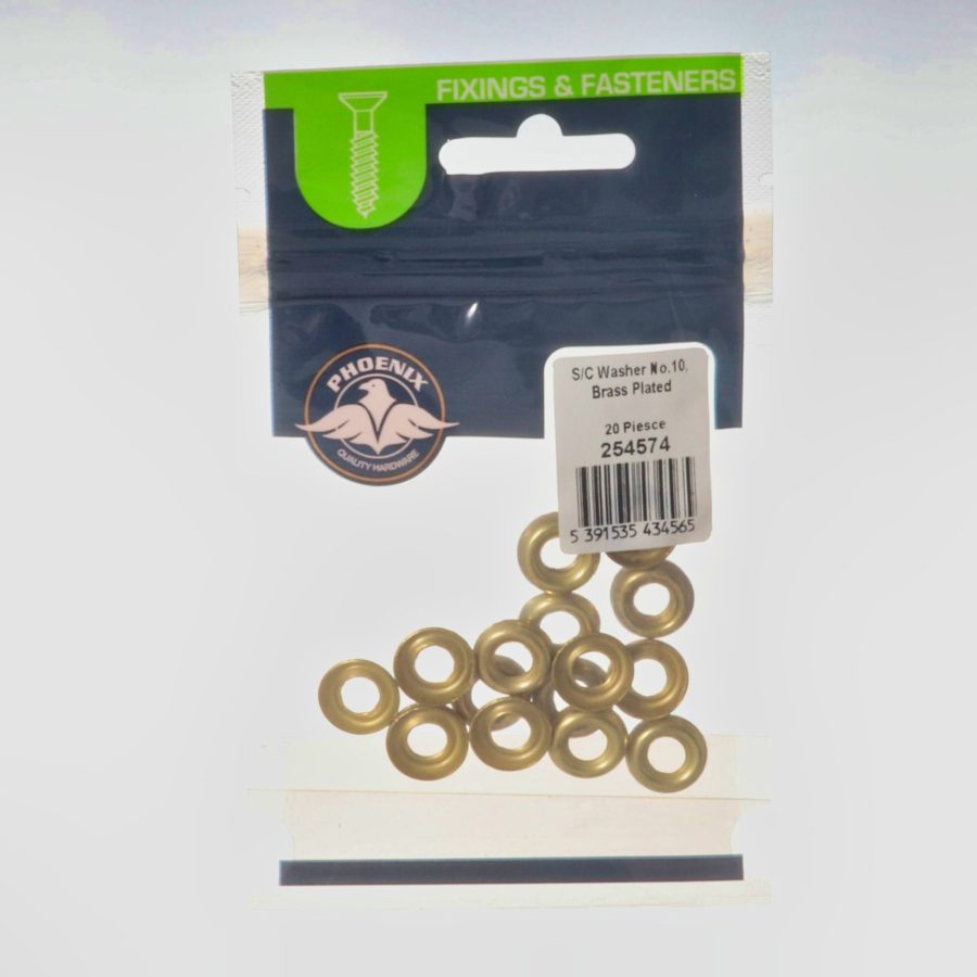 Phoenix Brass Plated Screw Cup Washer