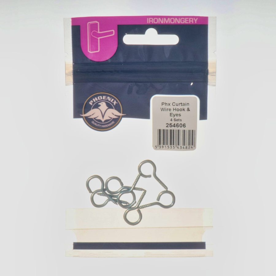 Curtain Wire Hook & Eye Set