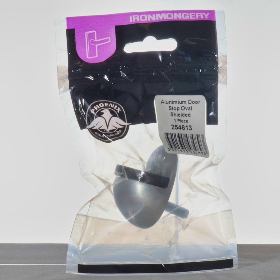 Phoenix Aluminium Door Stop Oval Shielded
