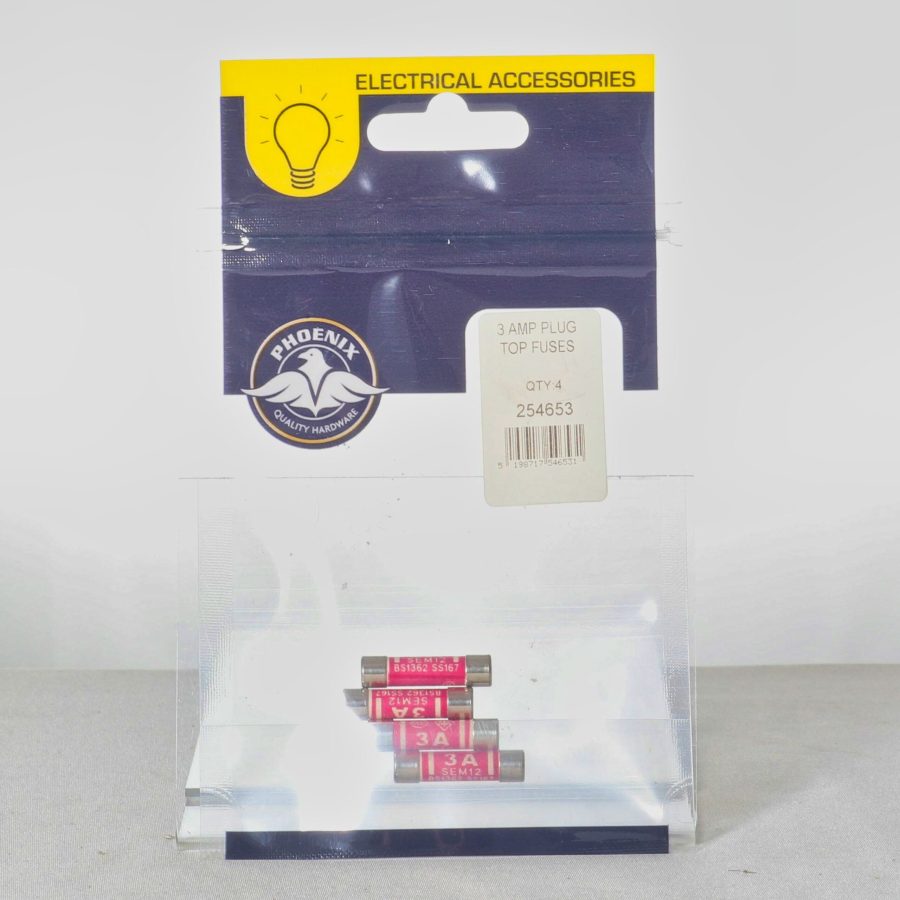 3 Amp Plug Top Fuses (4) (tp)