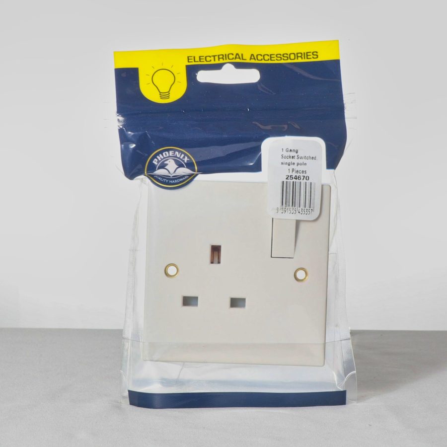 1 Gang Socket Switched