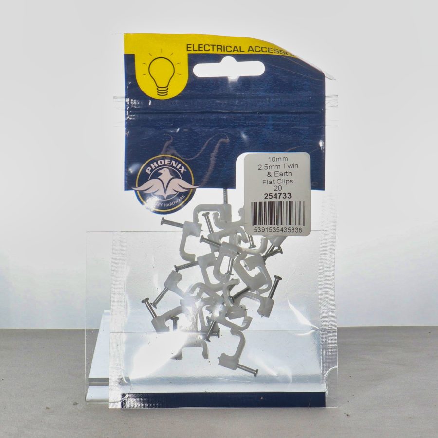 10mm 2.5 Twin & Earth Flat Clips