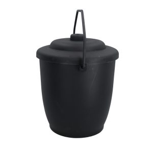 Black Plastic Coal Tub & Lid Harewood - Image 5