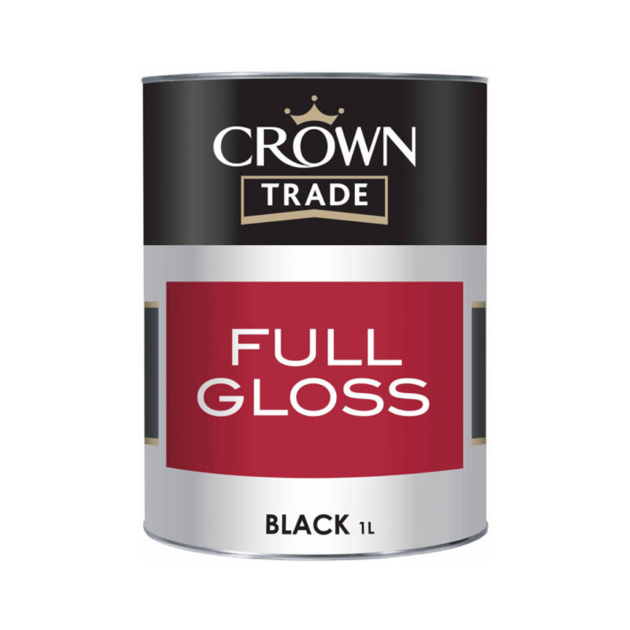 Crown Trade Full Gloss 1L Black