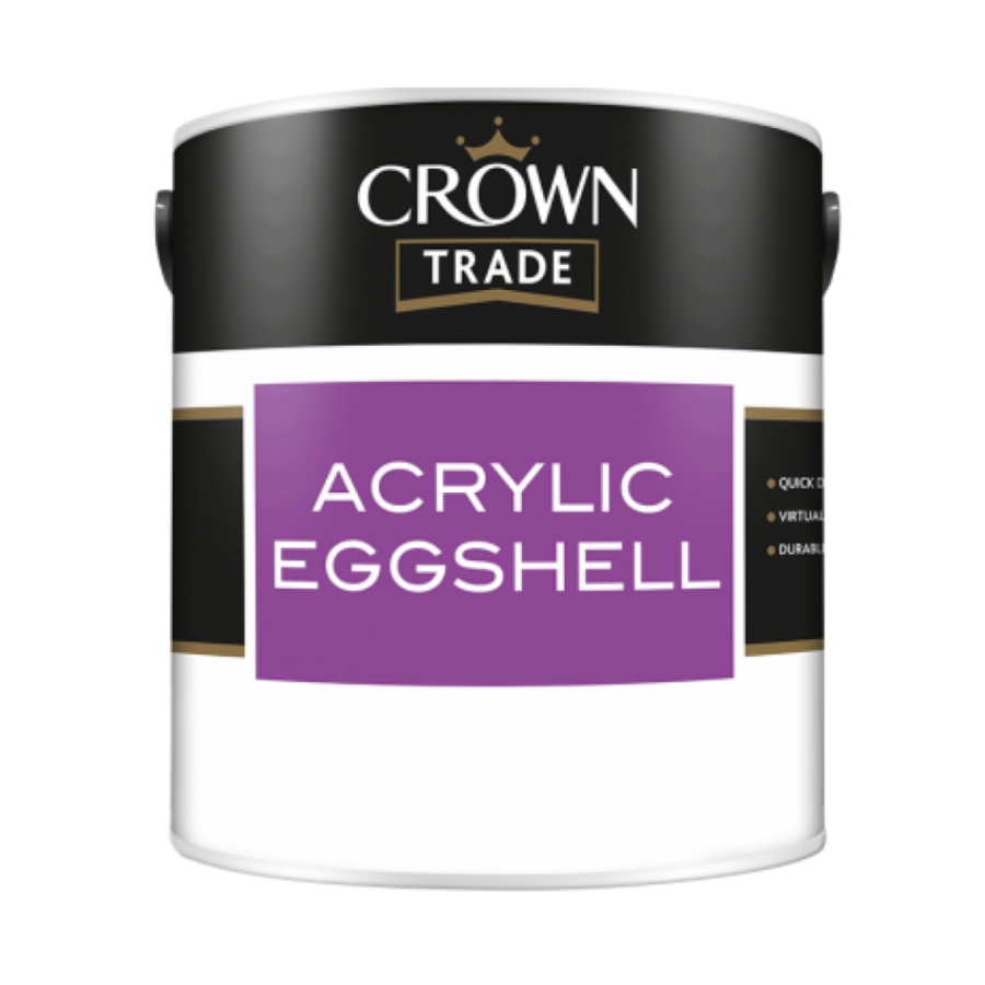 5L Crown Trade Acrylic Eggshell White