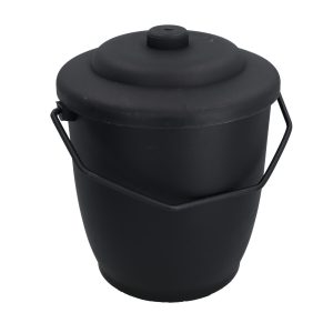 Black Plastic Coal Tub & Lid Harewood - Image 2