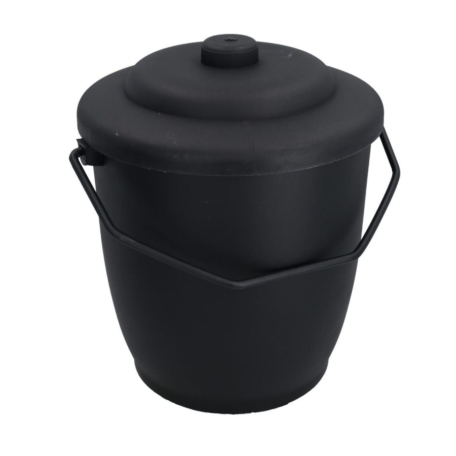Black Plastic Coal Tub & Lid Harewood - Image 2