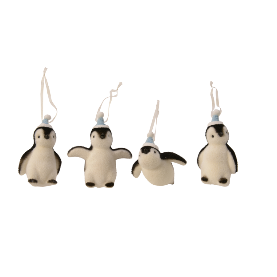 Festive Penguin with Blue Hat Ornament