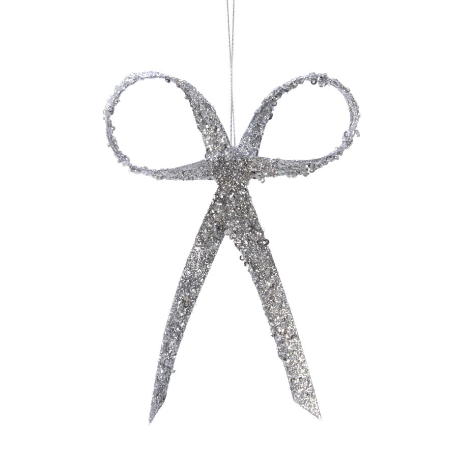 Silver Sparkle Bow