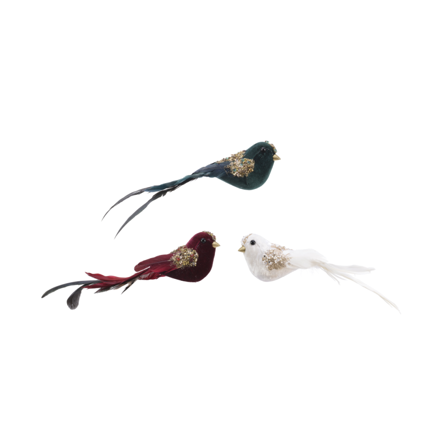Glitter Foam Bird Christmas Decoration