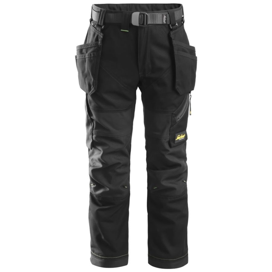 Trousers - Snickers Jnr - FlexiWork - 9-10 Yrs - Black - Image 3