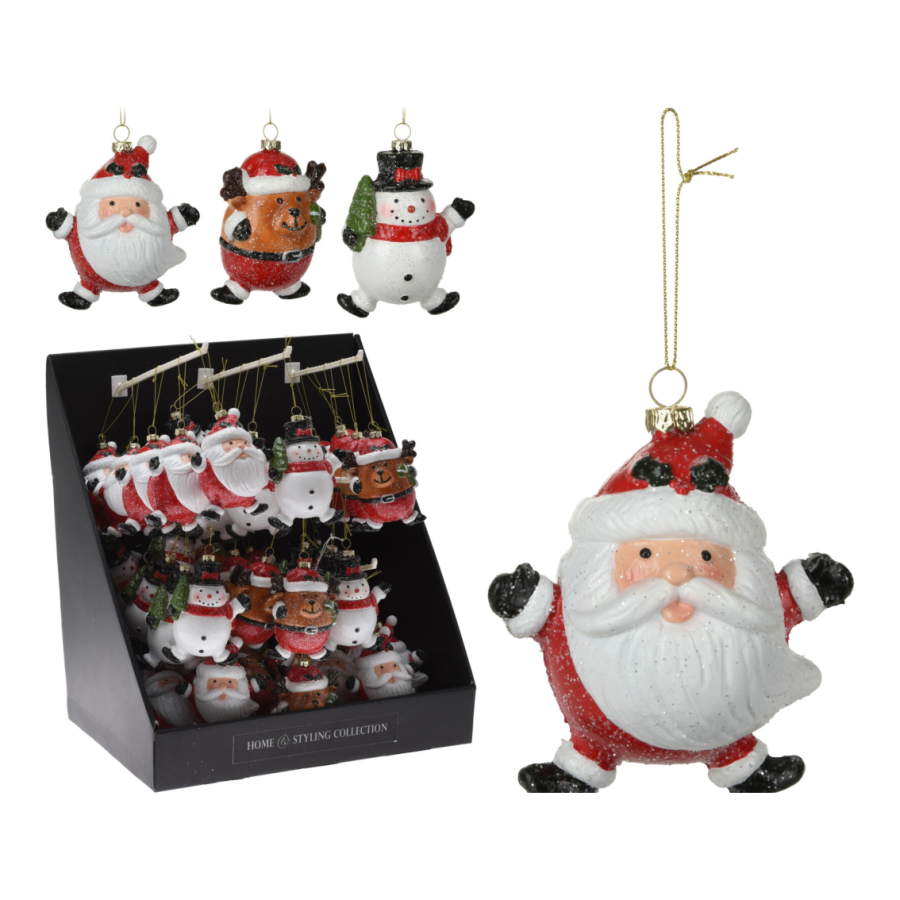 Hanging Deco Christmas Figures 3 Assorted Designs