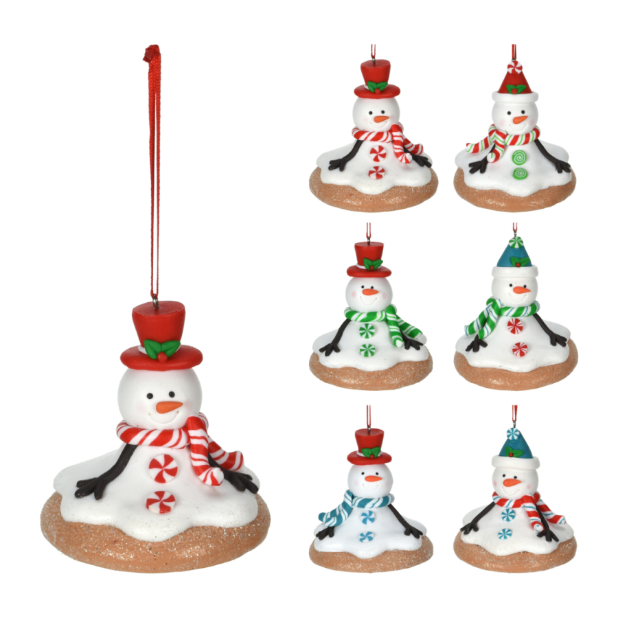 Snowman Hanging Decoration - 3 Assorted Designs