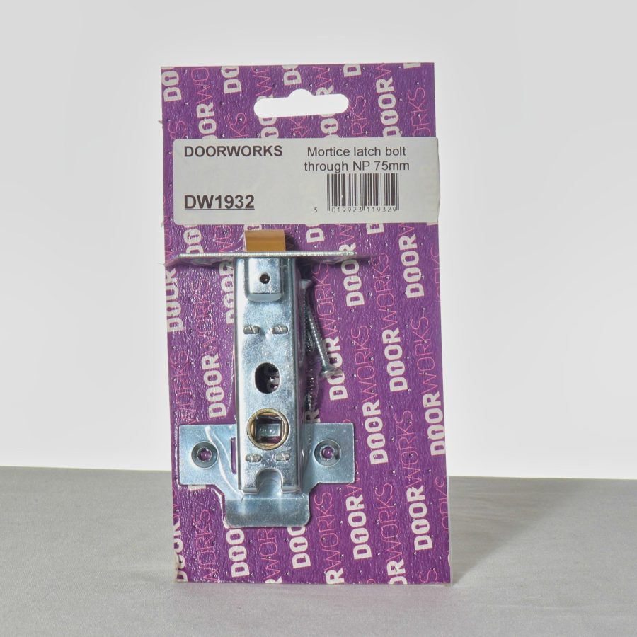 Dw Mortice Latch Bolt Through Nickel 75mm