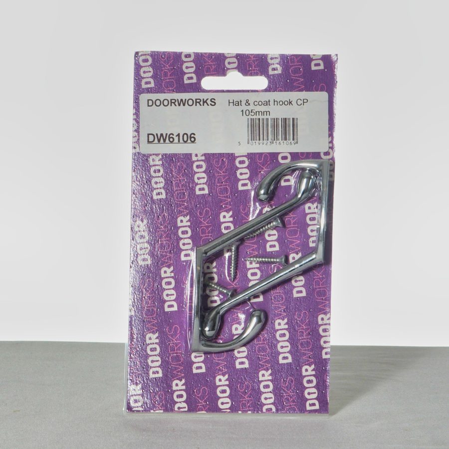 Doorworks 105mm Coat Hooks - Chrome