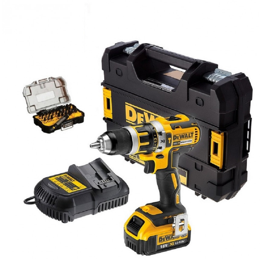 DeWalt 18V Combi Drill with Free 32 Piece Bit Set - Image 5