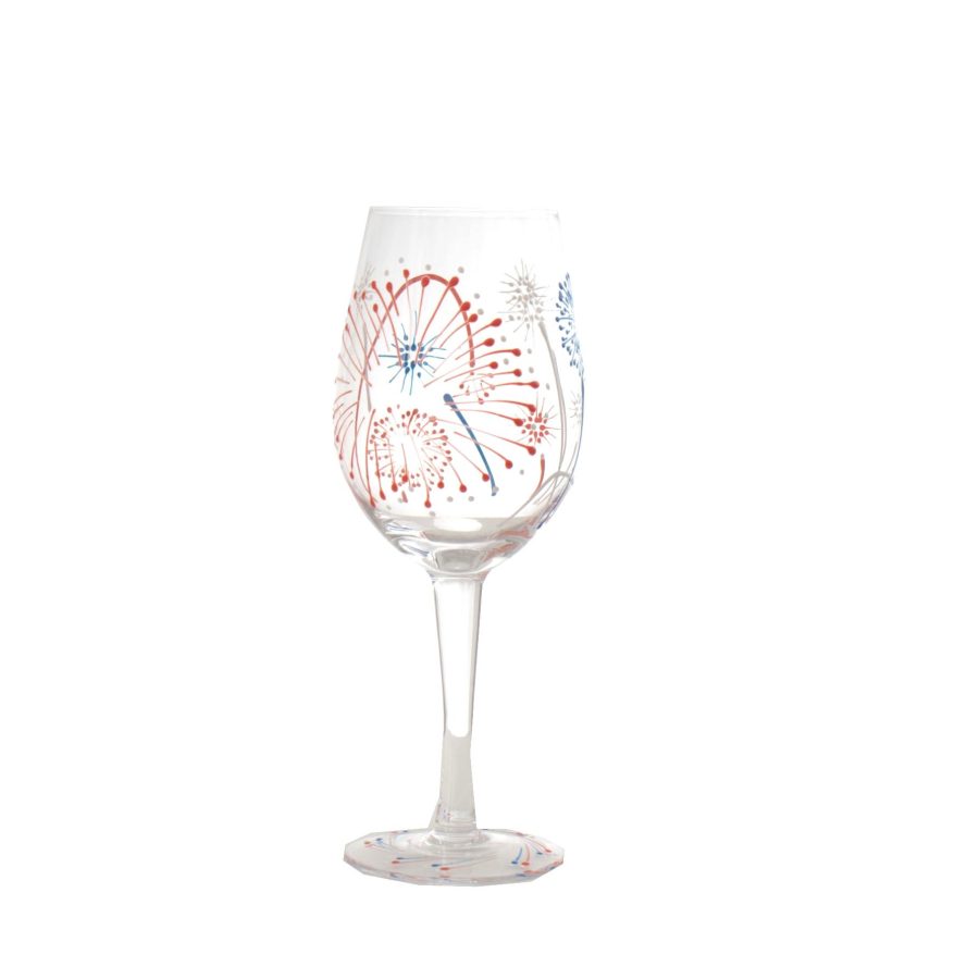 Enesco Fireworks Wine Glass - Image 2