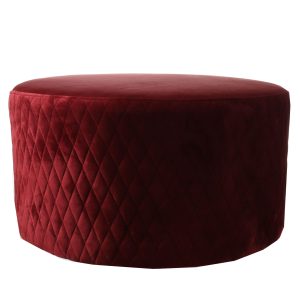Koop Velvet Red Pouffe - Image 2