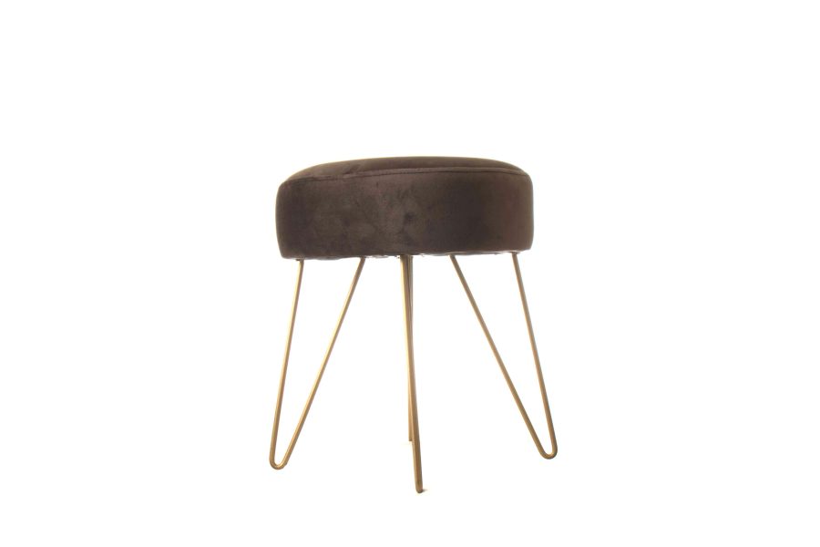 PSW Stool Velour 35X40cm Grey