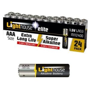 Lighthouse AAA Alkaline Batteries (24 pack)