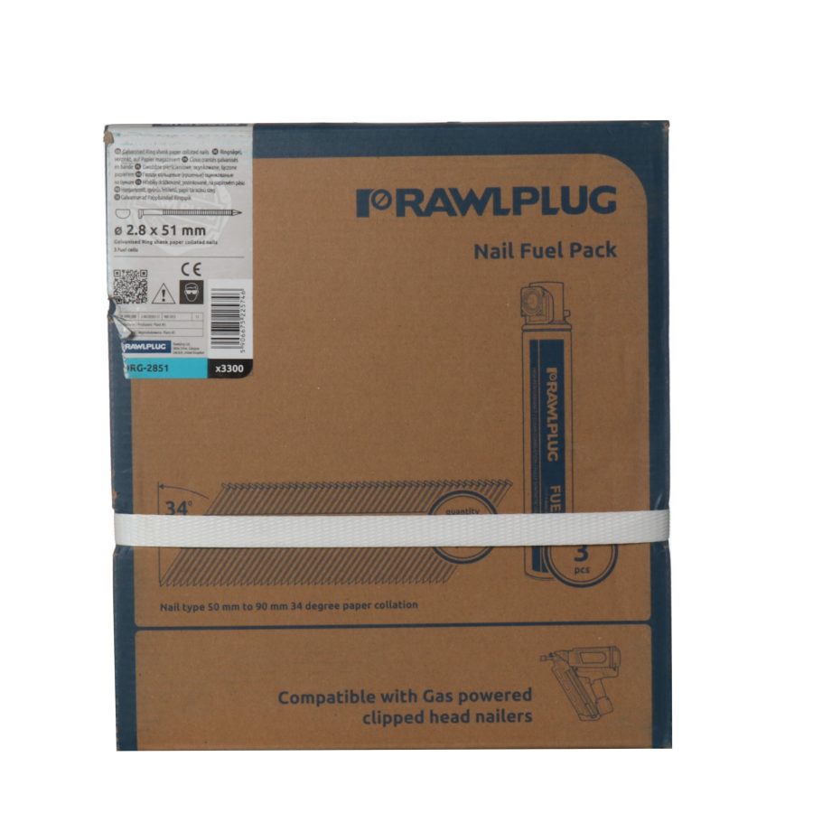 Rawlplug Galvanised Nail Fuel Pack 50mm