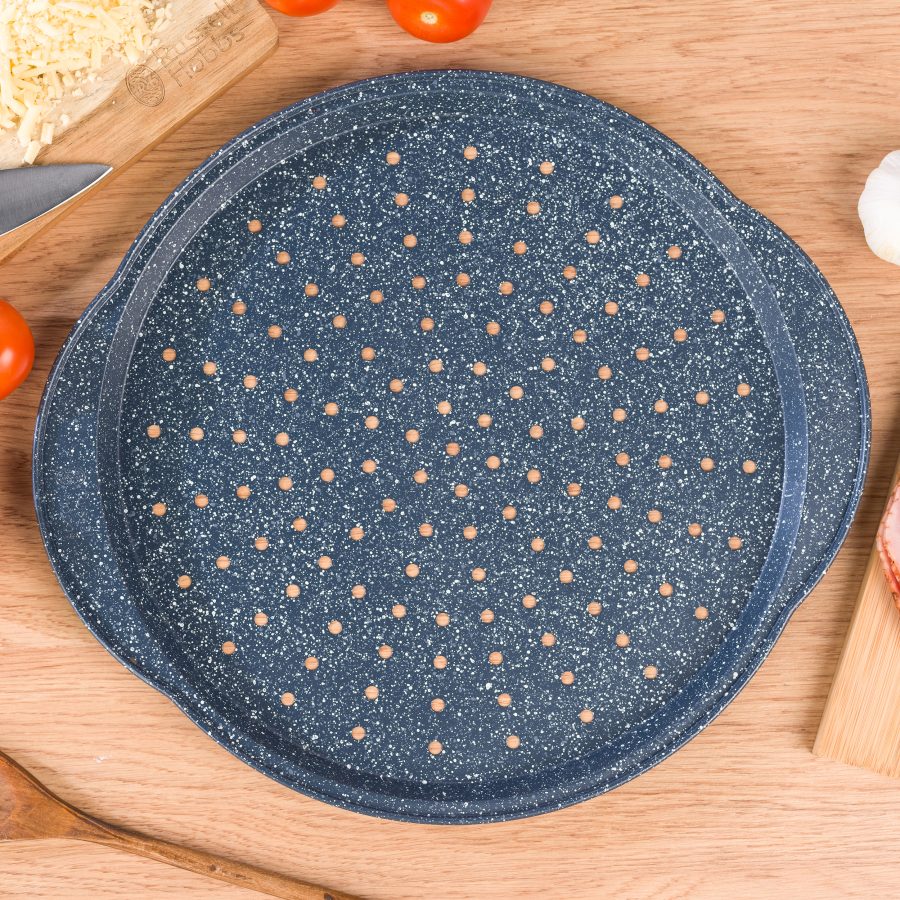 Russell Hobbs Nightfall Blue Stone Non-Stick Pizza Pan 37cm - Image 2