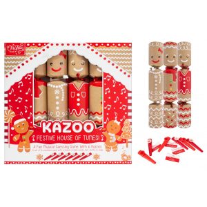 Gingerbread Kazoo Christmas Crackers - Pack of 6 - Image 2