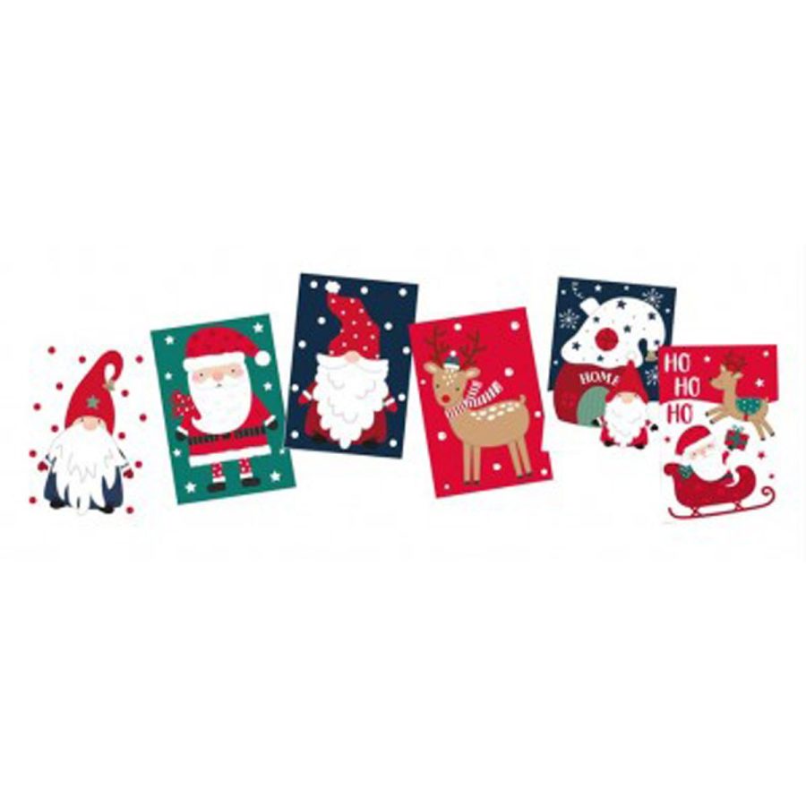 Santa & Sleigh Mini Christmas Crackers - Pack of 6 - Image 3