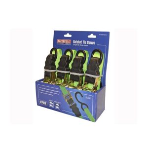 Faithfull Green Ratchet Tie Down Set