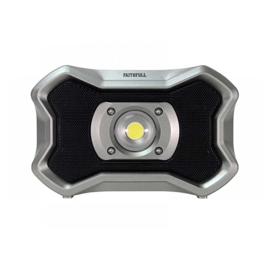 Faithfull Rechargeable Work Light with Speaker - Image 2
