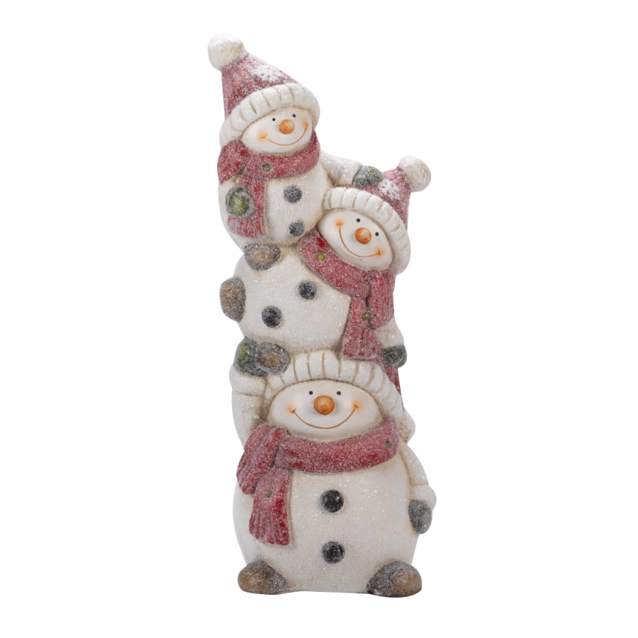 Three Kings Snowman Stack! - LED Ornament