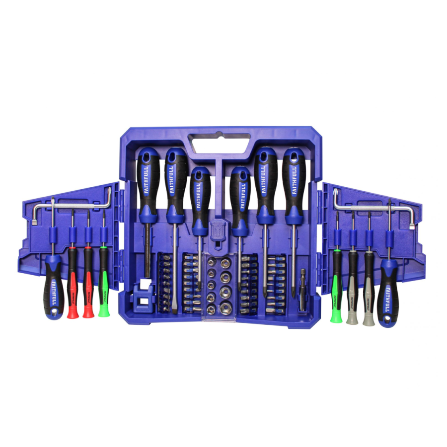 Faithfull - 63 Piece Fold Out Screwdriver Set