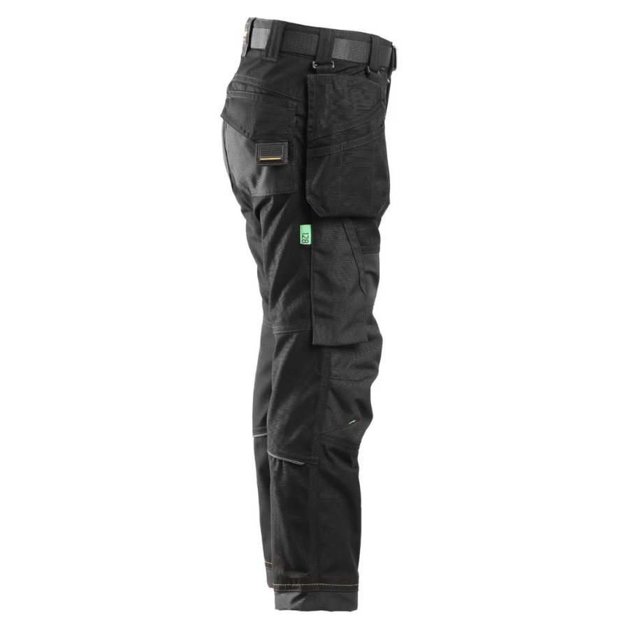 Trousers - Snickers Jnr - FlexiWork - 8-9 Yrs - Black - Image 8